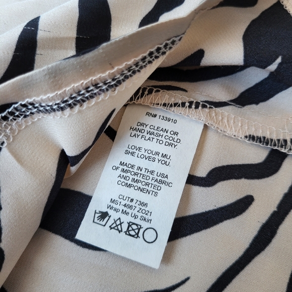Show Me Your Mumu Wrap Me Up Skirt in Coconut Zebra Print Beige & Black {Small} - Picture 14 of 16